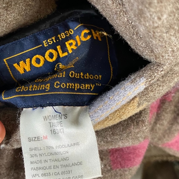 Woolrich Vintage Wool Blanket Coat Reversible Jacket SZ M - Picture 2 of 7